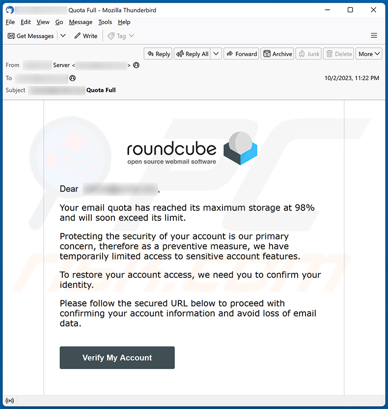 fraude por email Roundcube (2023-10-03)