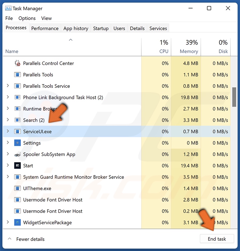 Remoção do sequestrador de navegador searchtabs.io passo 1