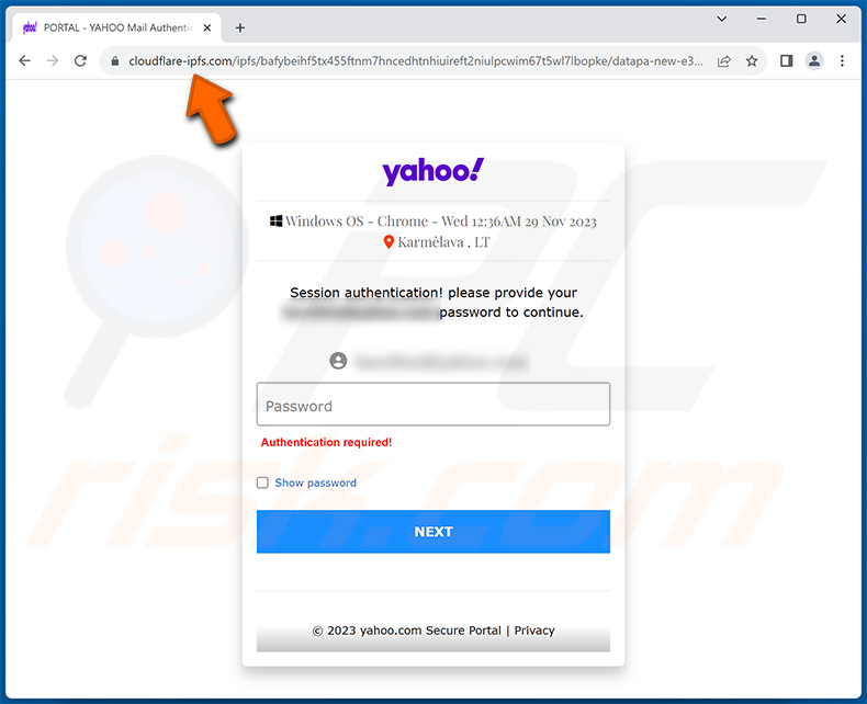 Site de phishing promovido pela DHL - Incoming Shipment for your Registered E-mail fraude