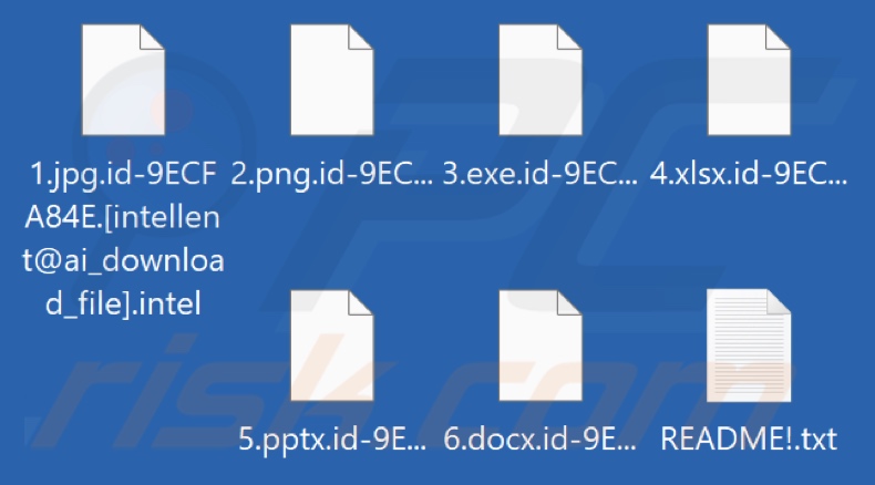 Ficheiros encriptados pelo ransomware Intel (extensão .intel)