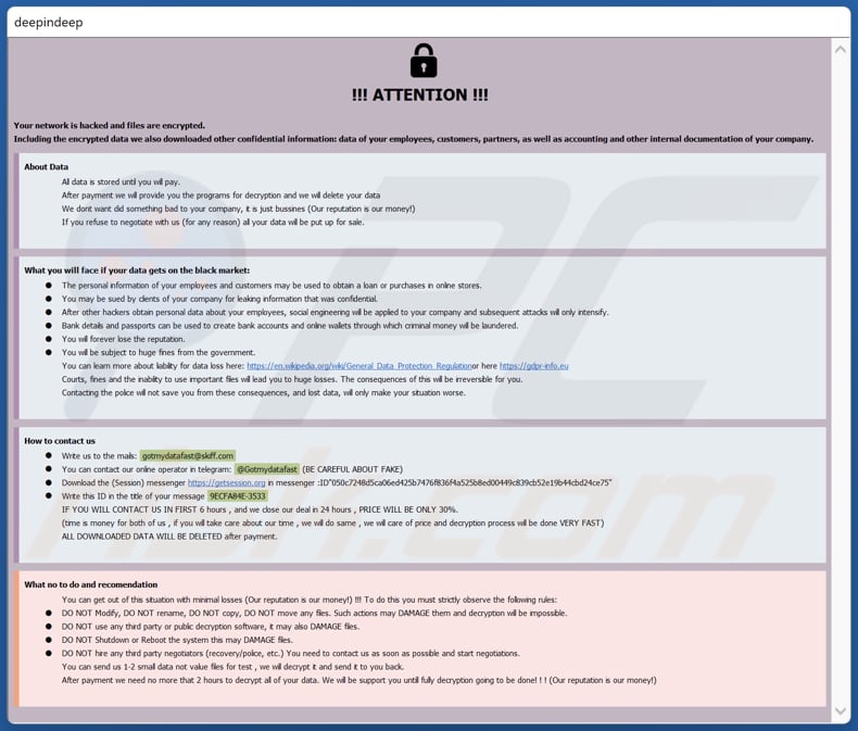 Ficheiro HTA do ransomware Gotmydatafast (info.hta)