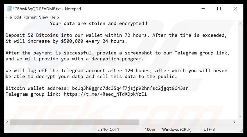 Nota de resgate do ransomware Kasseika ([random_string_extension].README.txt)