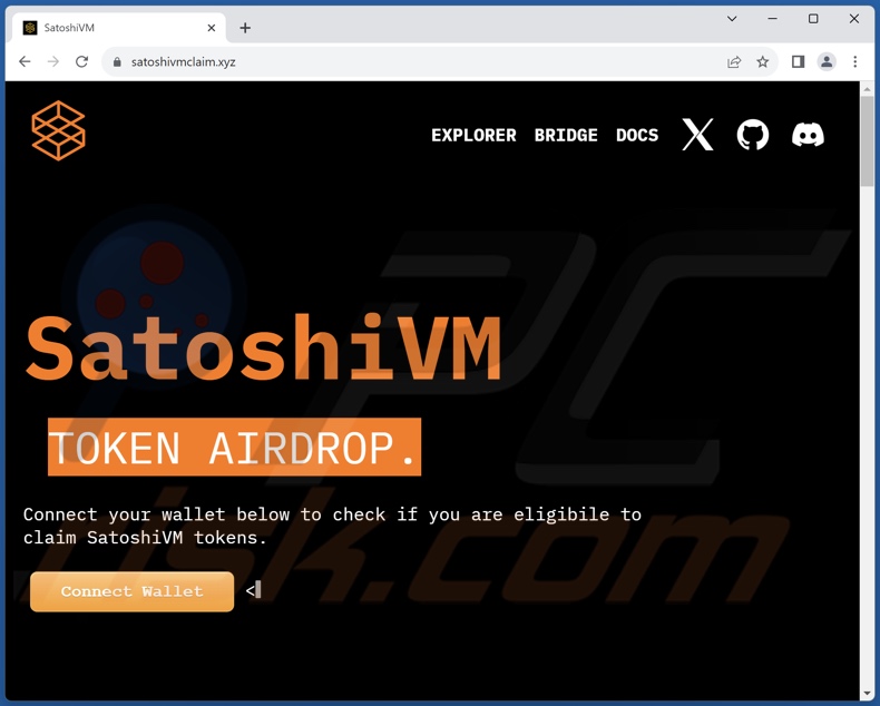 Fraude SatoshiVM Token Airdrop