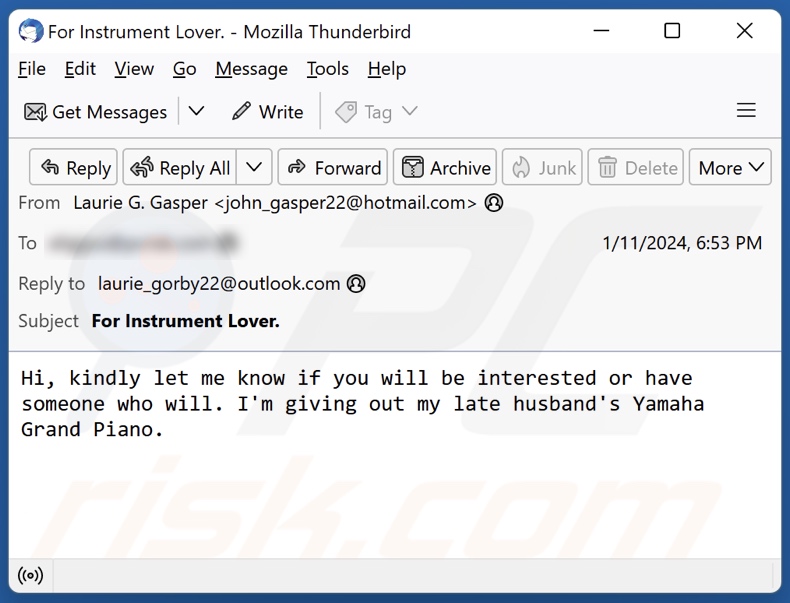 variante alternativa da fraude do email Yamaha Baby Grand Piano (3)