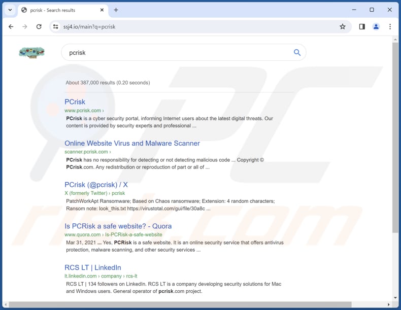 ssj4.io mostra os seus resultados de pesquisa