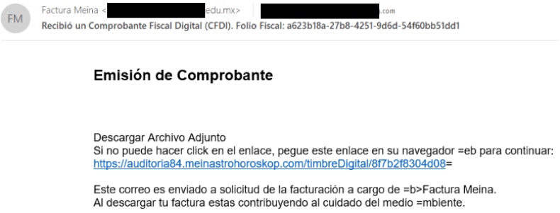 O email da fraude do malware TimbreStealer