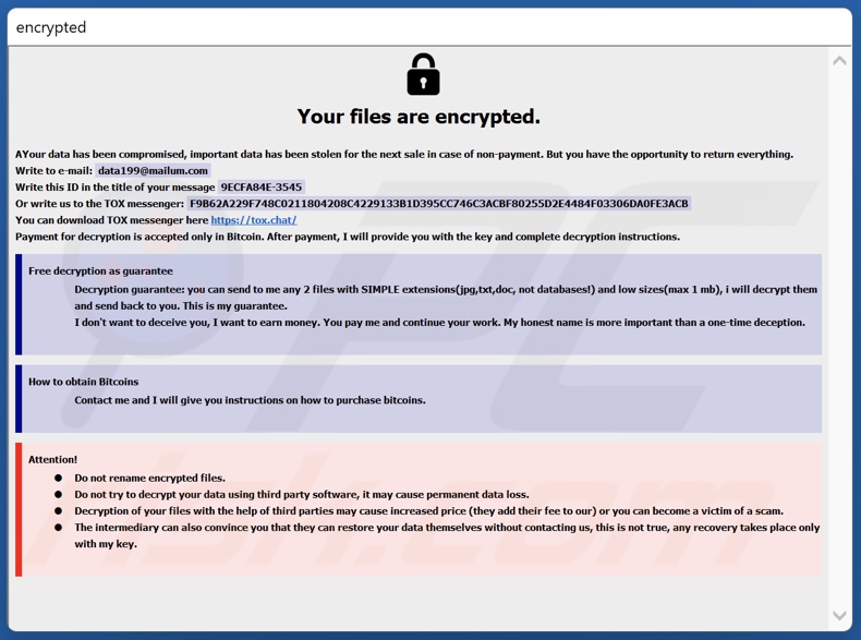 Nota de resgate do ransomware FORCE (info.hta)