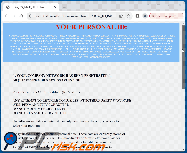 Genesis (MedusaLocker) ransomware nota de resgate (HOW_TO_BACK_FILES.html) GIF