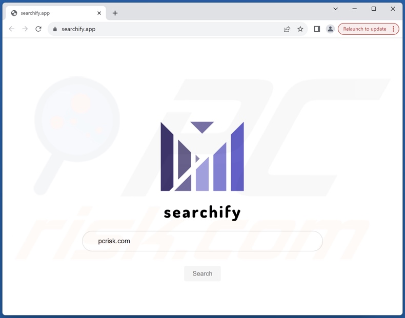 O Searchify API promoveu um motor de pesquisa falso - searchify.app