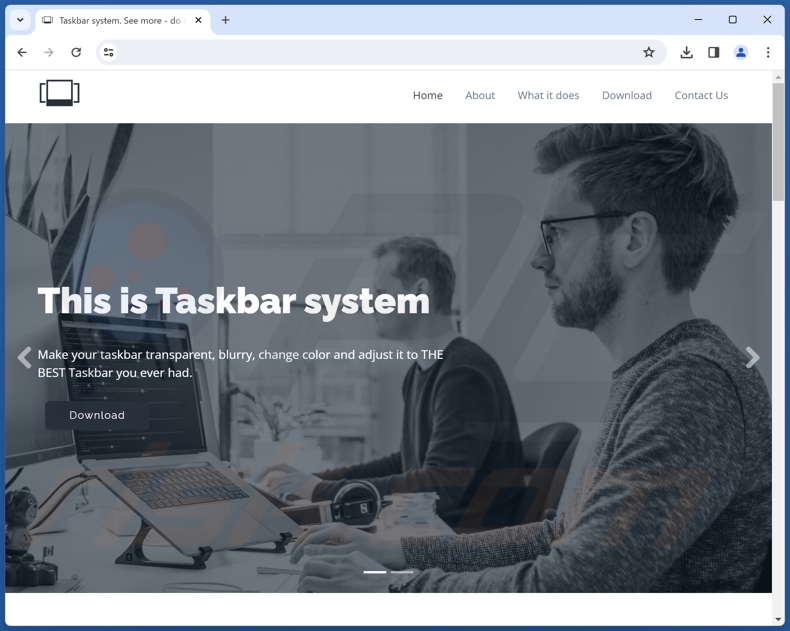 Sites usados para promover a API Taskbar system