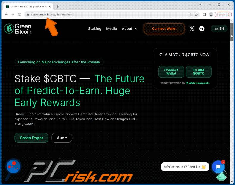 Aparência do esquema de reclamação $GBTC (GIF)