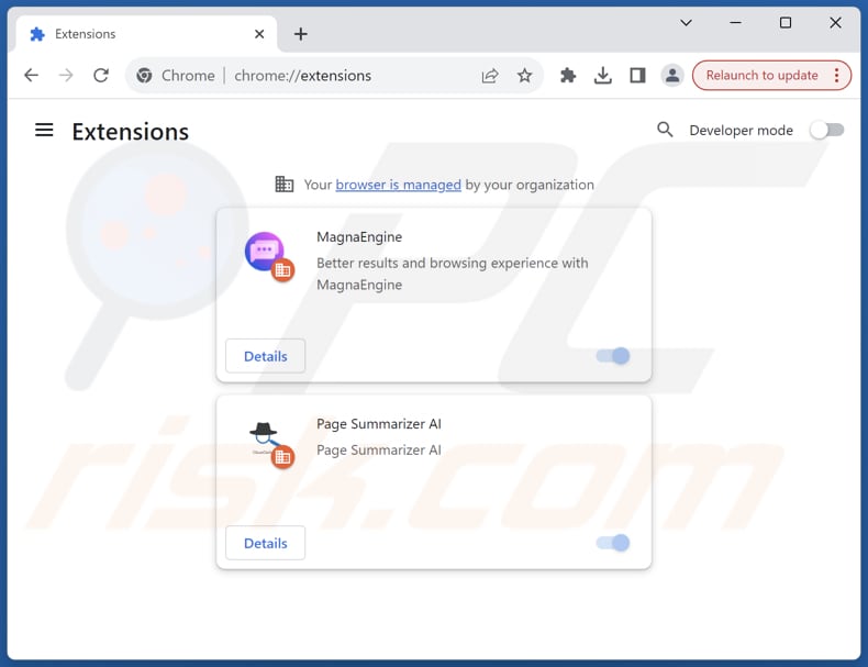 Remoção das extensões do Google Chrome relacionadas com robustsearch.io