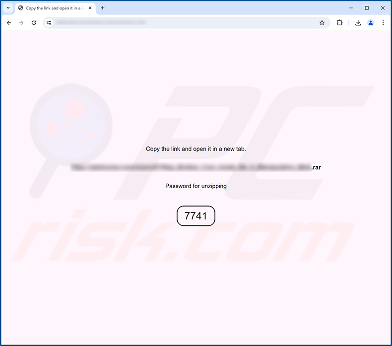 Sítio Web que promove uma falsa extensão do navegador do Google Sheets