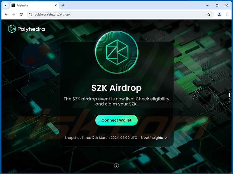 Polyhedra Network $ZK Sítio Web de drenagem de Airdrop - polyhedralabs[.]org