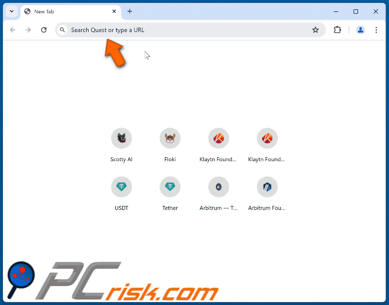 Sequestrador de navegador HotSearch que redirecciona para boyu.com.tr (GIF)