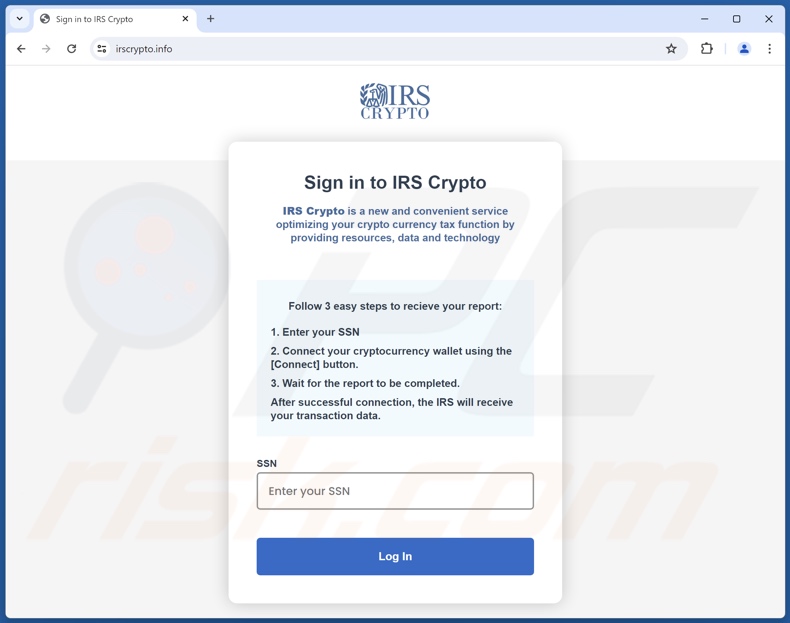 IRS Crypto fraude