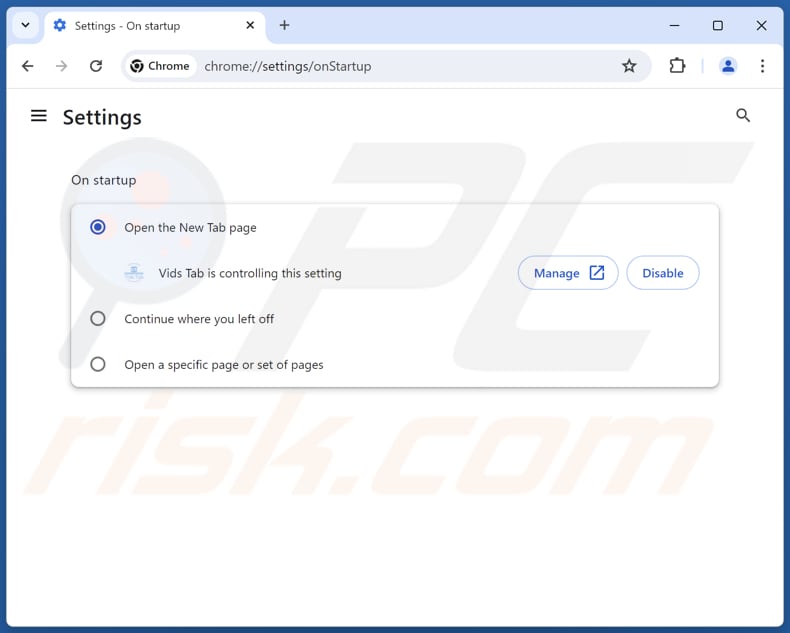 Remoção do search.media-tab.com da página inicial do Google Chrome
