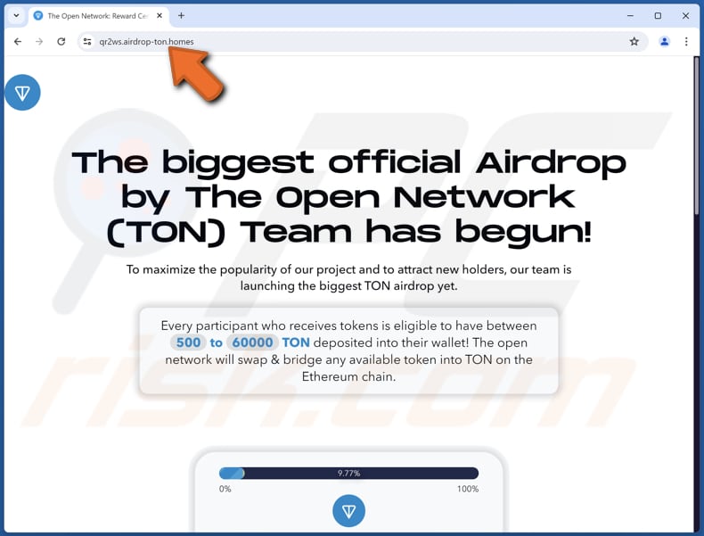 Toncoin (TON) Airdrop fraude