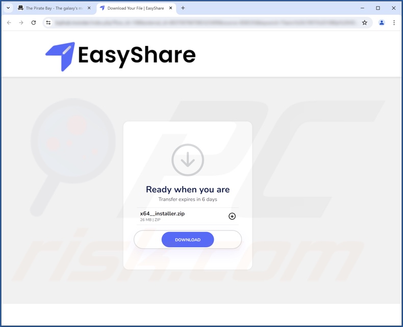 Deceptive website used to promote JoisApp PUA