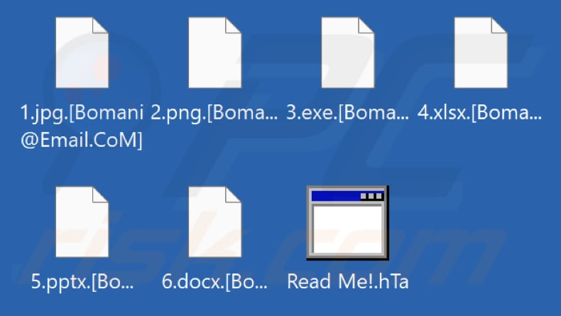 Ficheiros encriptados por Lord Bomani ransomware (.[Bomani@Email.CoM] extensão)