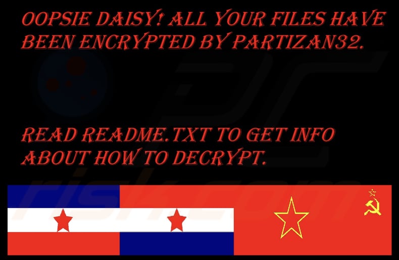 Papel de parede do ransomware PartiZAN32