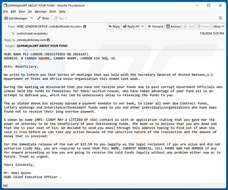 Fund Transaction email fraude (2024-07-10)