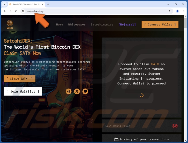 Claim SatoshiDEX (SATX) fraude