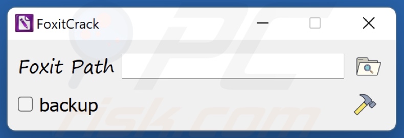 SteelFox malware interface de fissuração