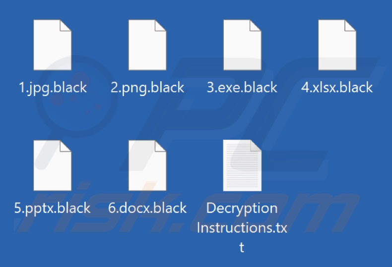 Ficheiros encriptados pelo ransomware Black (Prince) (extensão .black)