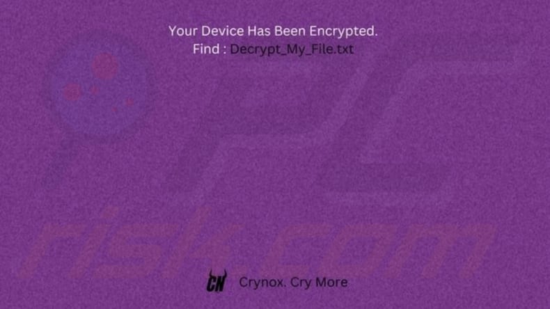 Crynox ransomware papel de parede utilizado por outra variante