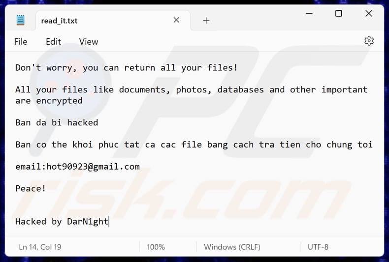 DarkN1ght ransomware ficheiro de texto (read_it.txt)