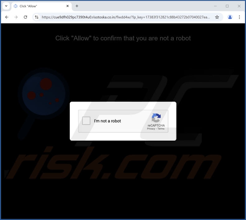 risotoska.co[.]in pop-up redireccionamentos