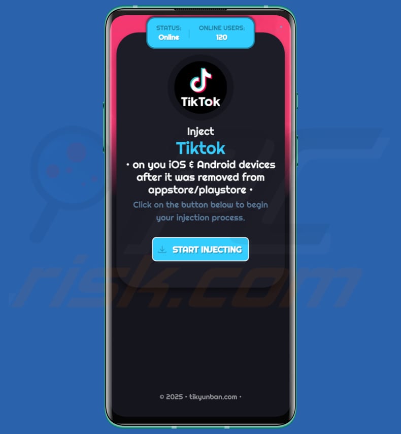 Inject TikTok Android fraude