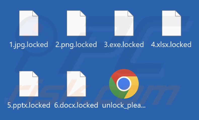 Ficheiros encriptados pelo ransomware NailaoLocker (extensão .locked)