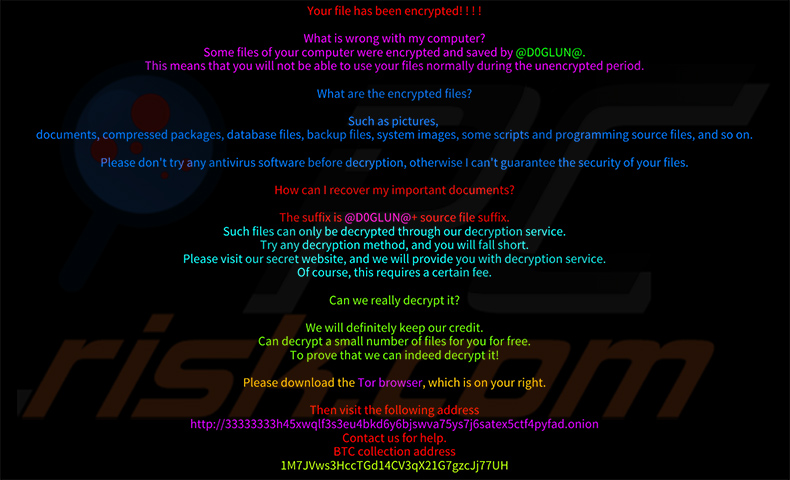 D0glun ransomware papel de parede (2025-03-12)