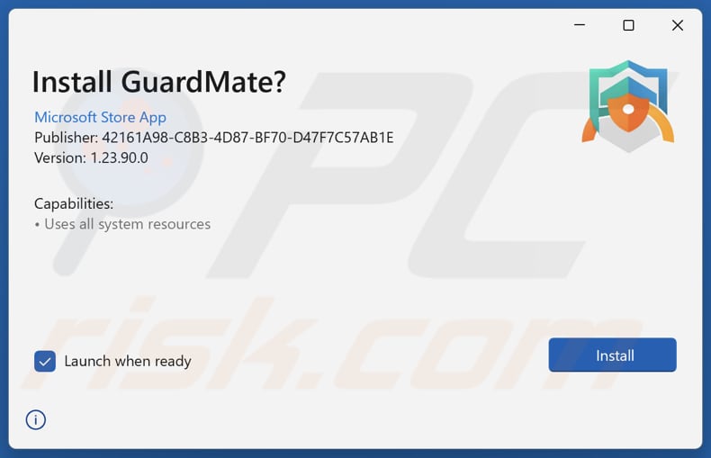 GuardMate configuração da instalação