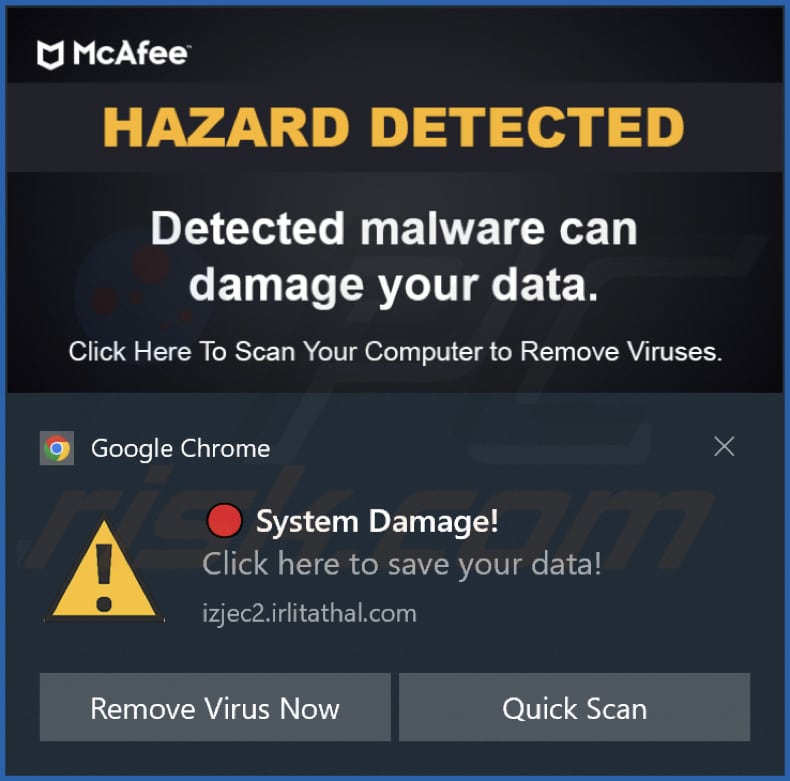 irlitathal[.]com notificação