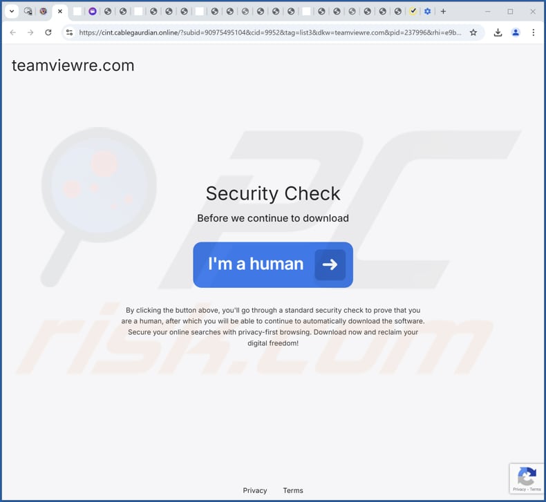 Website utilizado para promover o NetGuard PUA