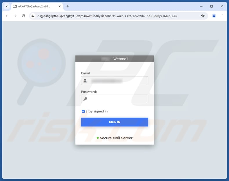 New Webmail 2.0 Página de phishing do Email Fraude