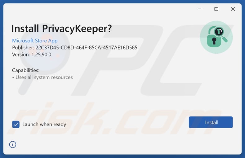 PrivacyKeeper configuração da instalação de aplicações potencialmente indesejadas
