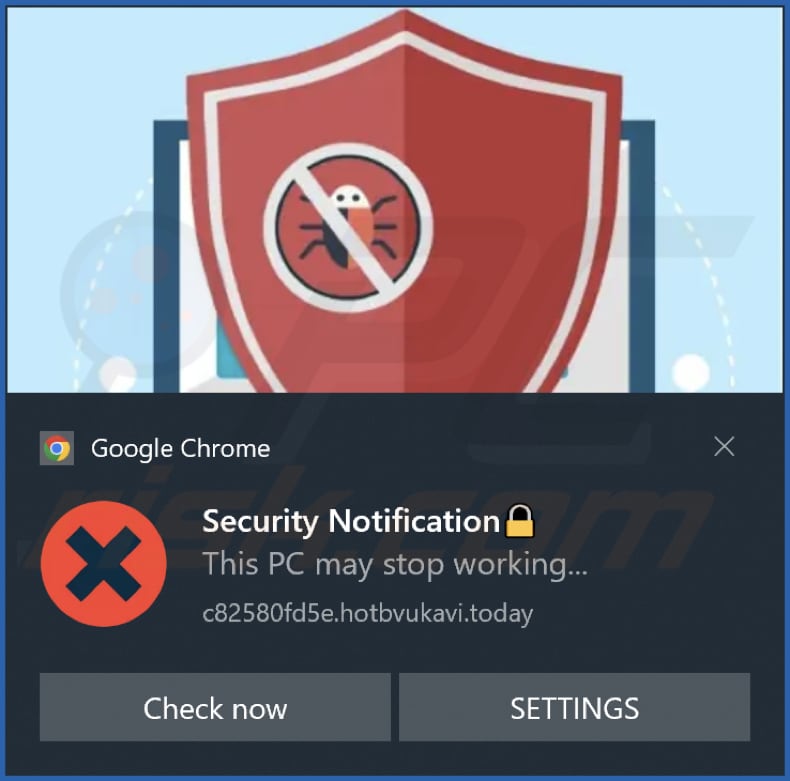 Viruses And Malware Files Have Been Detected POP-UP Notificação de promoção de burla