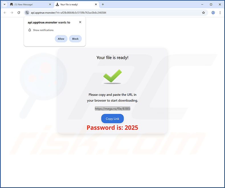 Site usado para promover a PUA Crowq Utils Sol (apptrue[.]monster)