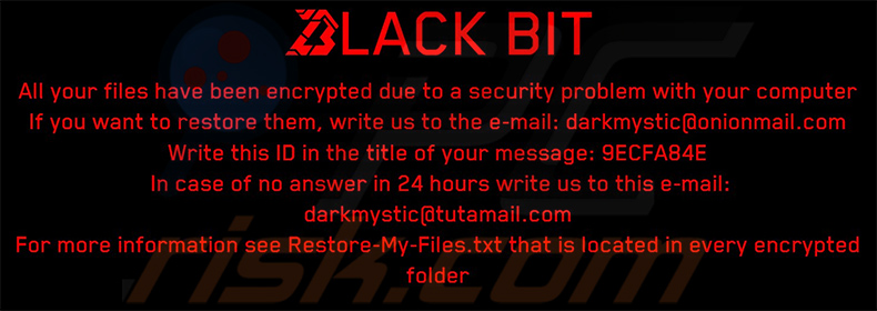 DarkMystic (BlackBit) ransomware papel de parede