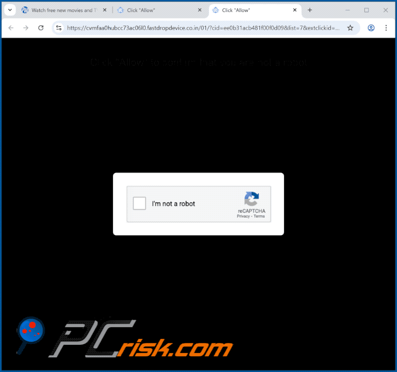 fastdropdevice.co[.]in aparência do sítio web (GIF)