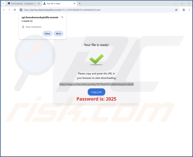 Site usado para promover o PUA Ginapc Quor Utils