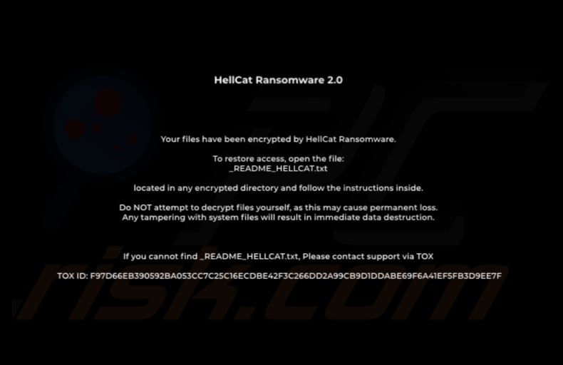 HellCat ransomware papel de parede