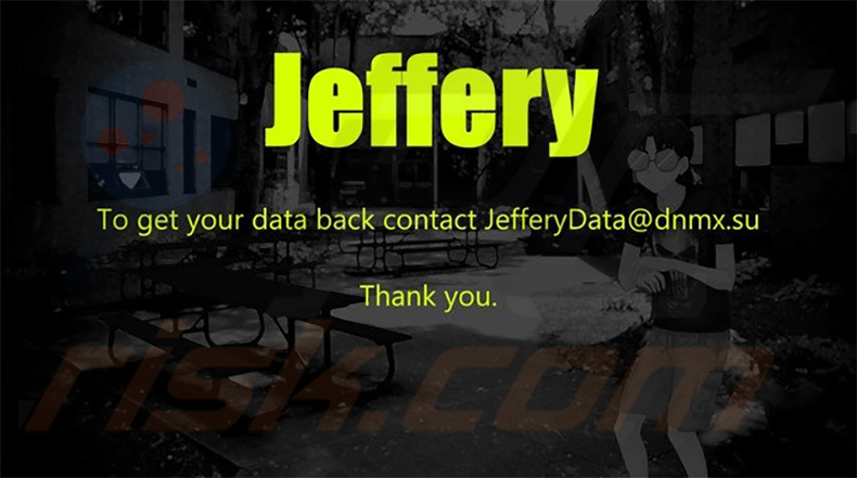 Jeffery ransomware papel de parede