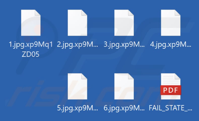 Ficheiros encriptados pelo ransomware Sarcoma Group
