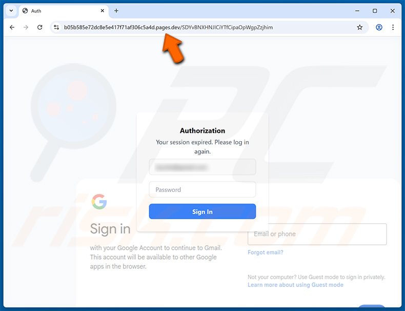 Phishing site promoted via Binance - Urgent Security Alert email fraude (2025-05-06)