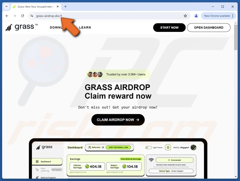 Grass Airdrop fraude